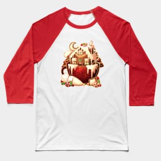 Holiday Wishes Gingerbread Teacup Baseball T-Shirt